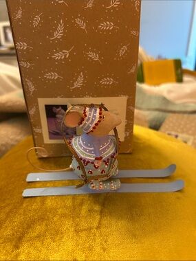 Hand-Painted Skiing Mouse

 By Patience Brewster for Mackenzie Childs